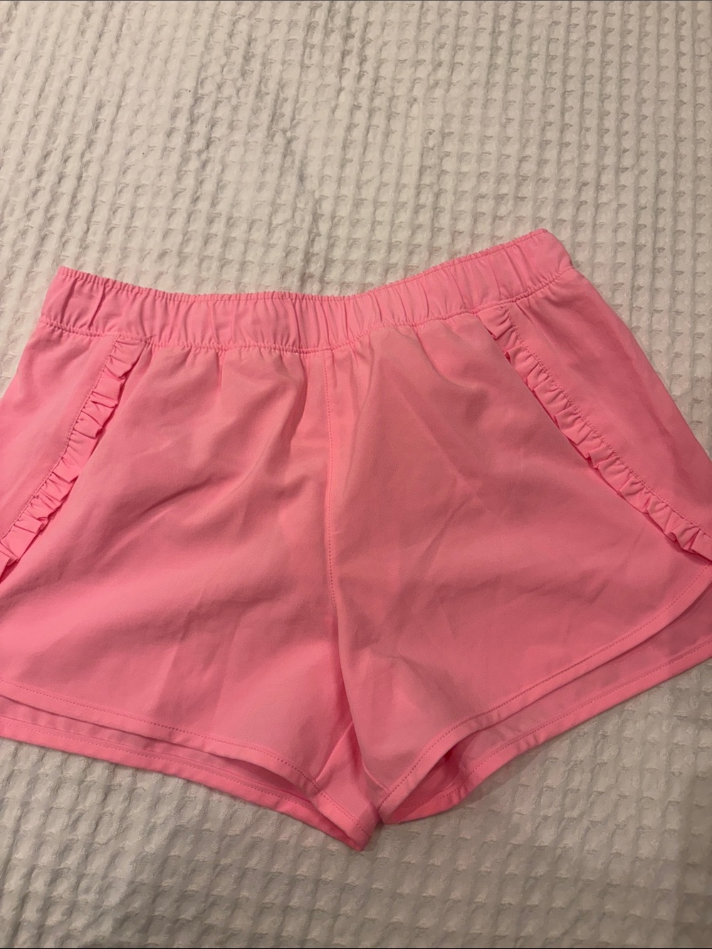 Yogalicious Pink Ruffle Pocket Girls' Shorts